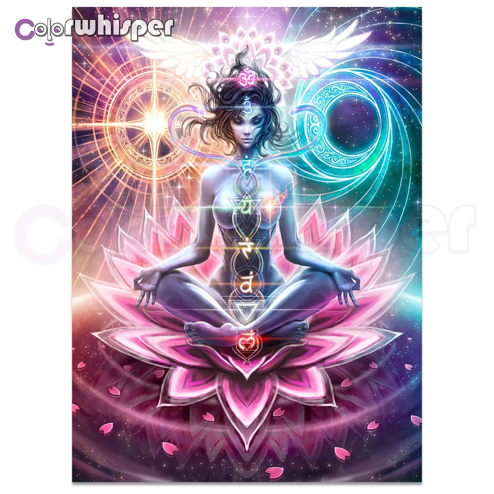 Daimond Painting 5D Full Square/ Round Buddhism Lotus Religious Diamond Rhinestone Embroidery Crystal Cross Stitch Mosaic D207 | Дом и сад