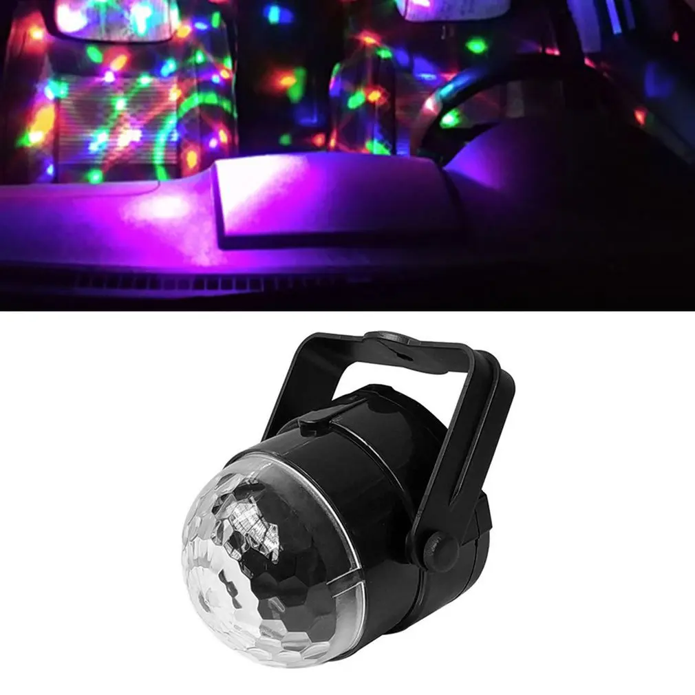 USB RGB светодиодный диско-шар DJ вечерние светильник эффект дистанционного Звук Активированный стробоскоп подарок