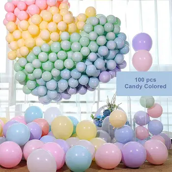 

2020 Happy New Year Foil Balloons 100 pcs Random Candy Color Balloons Decorations New Year Eve Festival Party（gold）