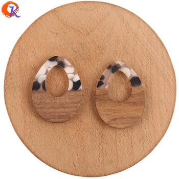 

Cordial Design 30Pcs 28*37MM Jewelry Accessories/Earrings Making/DIY Parts/Wood & Resin/Drop Shape/Hand Made/Earring Findings