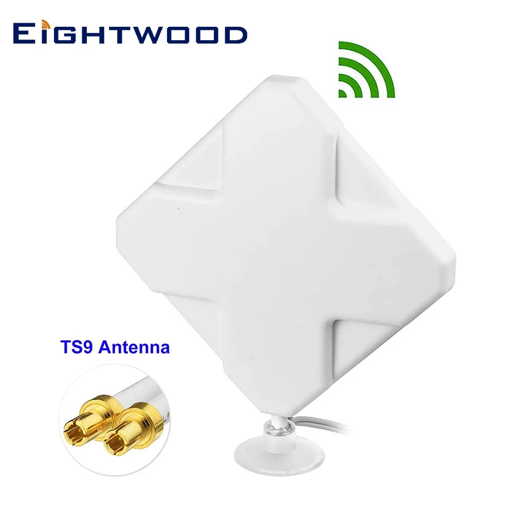 Eightwood High Gain 4G LTE 35dBi Panel MIMO Dual TS9 Male антенна для Netgear LB1120 LB1121 LB2120 Nighthawk M1 MR1100 |