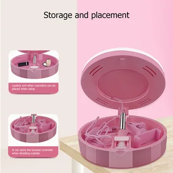 

New 8 inch Folding LED Fill Ring Light Adjustable Camera Makeup Selfie Live Lamp Photo Studio