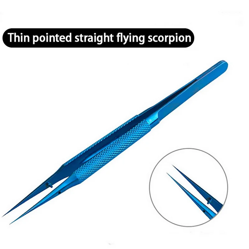 Thin and Sharp Пинцет из титанового сплава Профессиональный ремонт отпечатков пальцев Fly Line телефон материнская плата точный антимагнитный электронный пинцет - Цвет: Thin and Sharp
