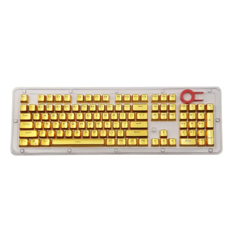 

104 Keys PBT Metal Coating Painted Backlit Shot Keycaps for Mechanical Keyboard