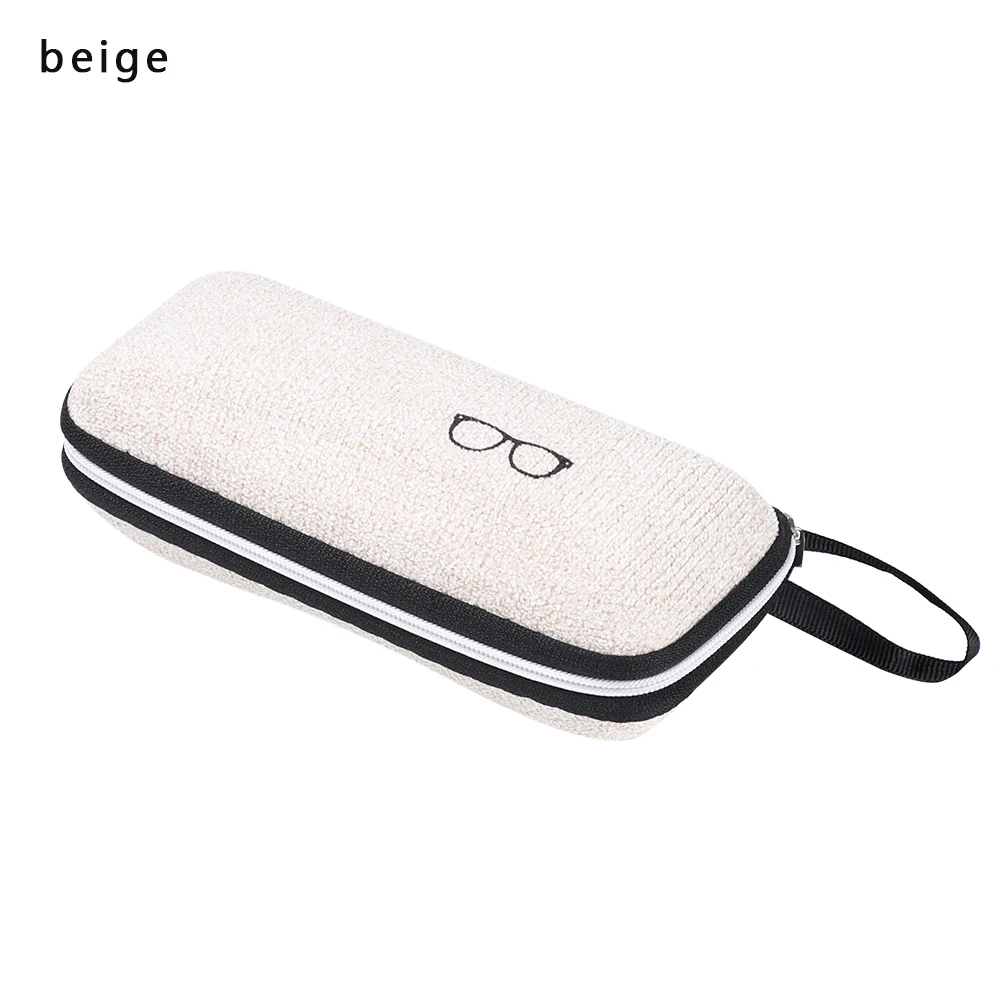 beige 1 очки для работы за компьютером чехол блестящие очки коробка портативный Винтаж унисекс простой Молния Очки Сумки Новая мода путешествия офисные аксессуары - Цвет: beige