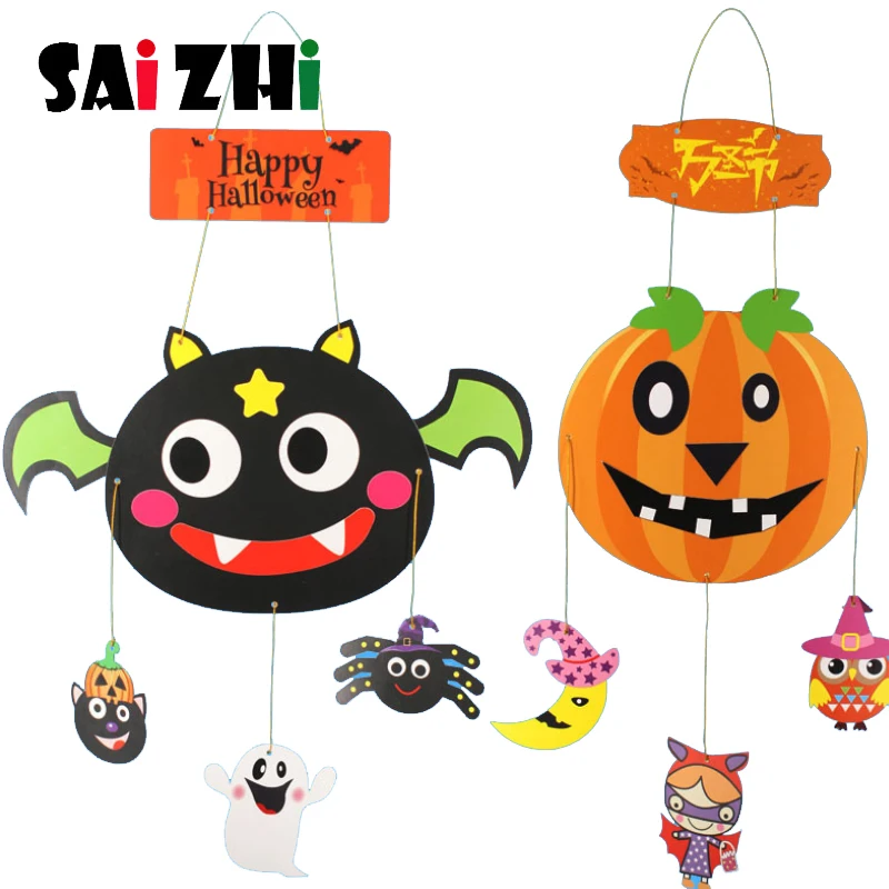 Saizhi детская игрушка DIY висячие орнамент Хэллоуин вечерние Подвески Призрак Череп Тыква счастливый Хэллоуин украшения