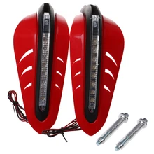 Универсальный мотоциклетный ручка кисточки Бар Рука гвардии протектор чехол с светодиодный светильник для 7/8 ''ручки красный