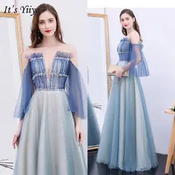 Это Yiya вечернее платье 2019 плюс размер три четверти рукав средней длины платье для вечеринки, официального приема Sequnis элегантное