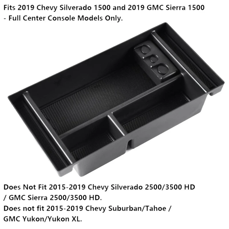 Для Chevy Silverado 1500/GMC Sierra 1500 подлокотник коробка для хранения центральная консоль Органайзер лоток GM аксессуары 84106530