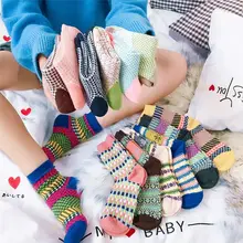 Этнические литературные женские зимние носки из искусственной шерсти с геометрическим рисунком