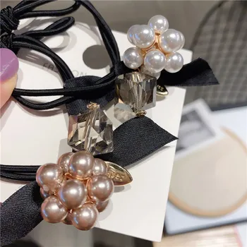 

Women Lady Fashion Elastic Hair Ring Luxury Crystal Hair Rubber bands Rope Headbands Ties Hair Accessories for Women & Girls