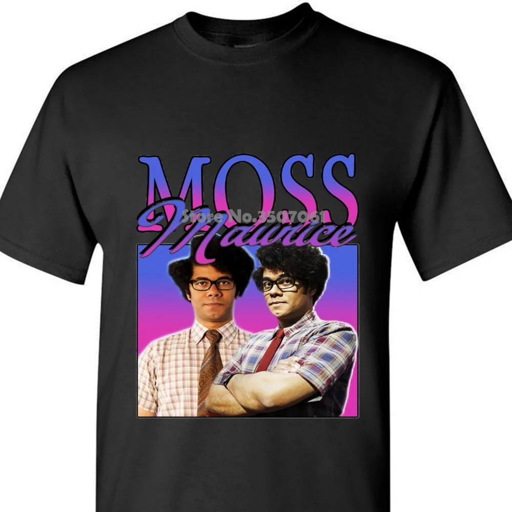 

Moss It Crowd T Shirt Vintage Geek Roy Jen Nerd Maurice New Homage Animes Slim Cotton long Sleeve Print coat clothes tops