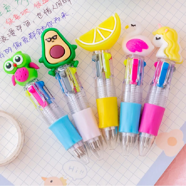 Mini Penna a sfera 4 colori - Unicorno