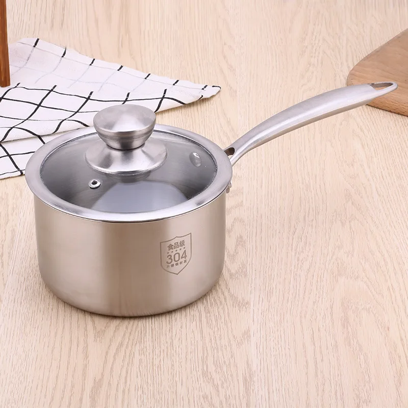 

Baby Milk Pot with Lid for Babies Feed Cooking Small Nonstick 304 Stainless Steel Mini Non-stick Soup Panelas Non Stick Cookware
