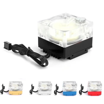 

PC Water Cooling Pump Mute Water Cooler Pump PWM Speed Control 2600RMP 500L/H Flow 4 meters Lift for Liquid Cooling System