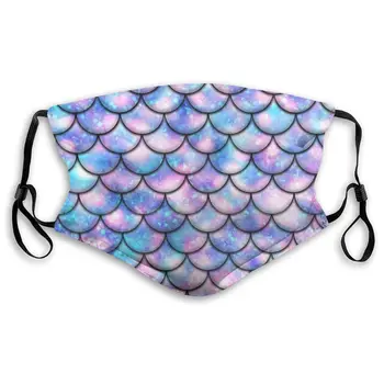 

Mermaid Scale Reusable Dust Mask with Filter Breathable Safety Dust Face Mask