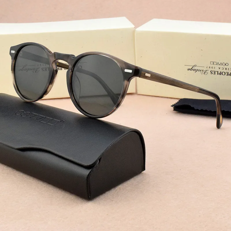 

2020 Round Polarized Sunglasses Women Retro Luxury Brand Designer Vintage Sun Glasses Classic Driver's sunglasses for men OV5186