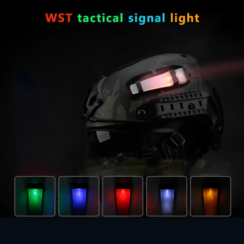 Flash Deal Riding Tactical Helmet Light Strobe Signal Light Survival Waterproof Lamp Light Activities Camping Cycling Silicone Constant 10