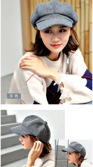 Berretto Newsboy In Cotone Per Donna - Cappello Alla Marinara Con Elastico, Taglia Universale Grigio Scuro - Foto 6