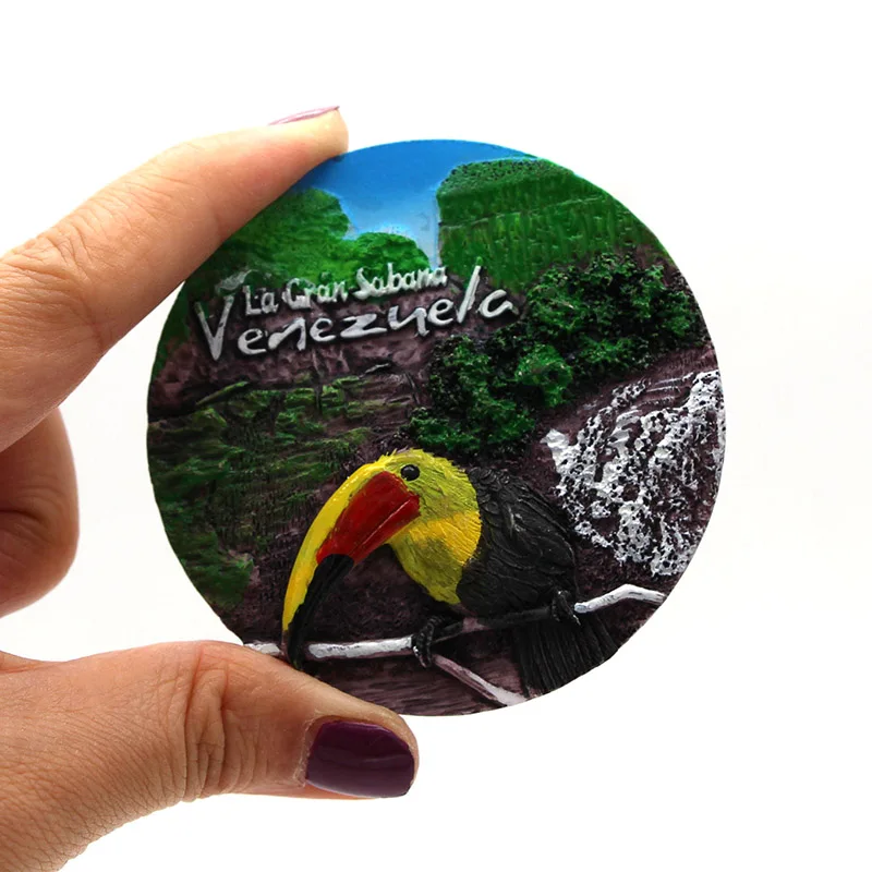 Gran Sabana Venezuela Magnete Da Frigorifero 3D, Souvenir Viaggio Fatto A Mano, 7x7 Cm, Poliresina, Decorazione Casa