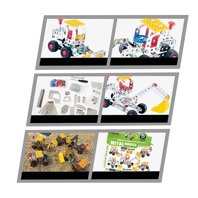 DIY 139pcs Steel Block Engineer Toys Boy Toys 5in1 Bricks Building Blocks Sets Education For Children Metal Toys Gift 4