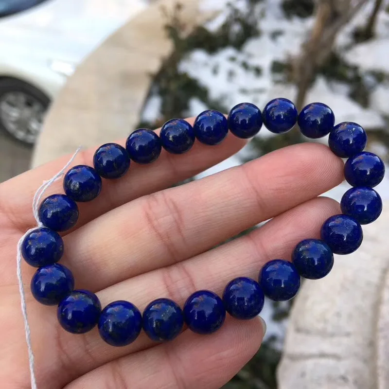 

8mm Whitish Meager Gold Green Gold Stone Bracelet Oil Emperor Greenish Blue Fashion Glorious Simple Versitile Bracelets