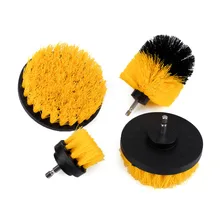 4 шт. Электрическая Щетка Насадка в виде щетки насадка для чистки комбинированных инструментов с 1/" хвостовиком для очистки автомобильных шин ковры и т. Д. Набор кистей