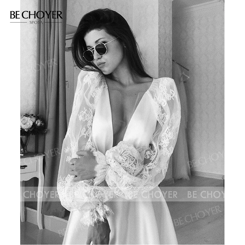 Vestido de Noiva винтажное атласное свадебное платье трапециевидной формы с v образным