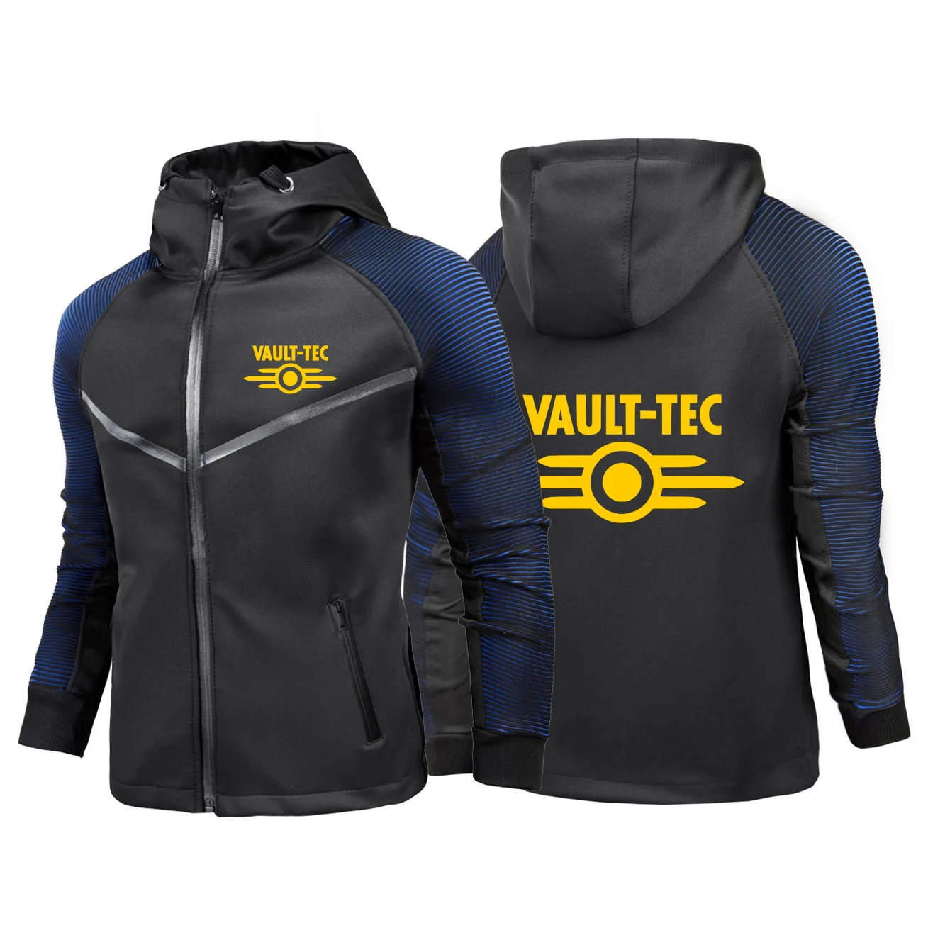 Vault Tec Logo Video Game Fallout 2 3 4 Printed Spring Autumn New Zipper Jackets Racing Suits Men Popular Fashion Male Coats | Мужская