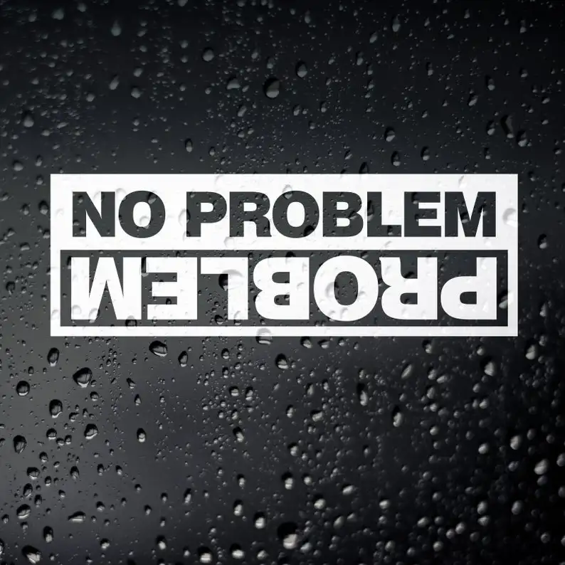 Funny Car Styling Decal Black/White No Problem Off Road Sticker ...