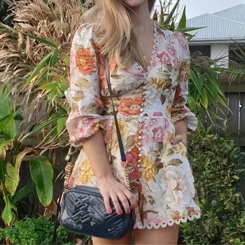 

2020 New arrive Women's flower print Jumpsuit/playsuit