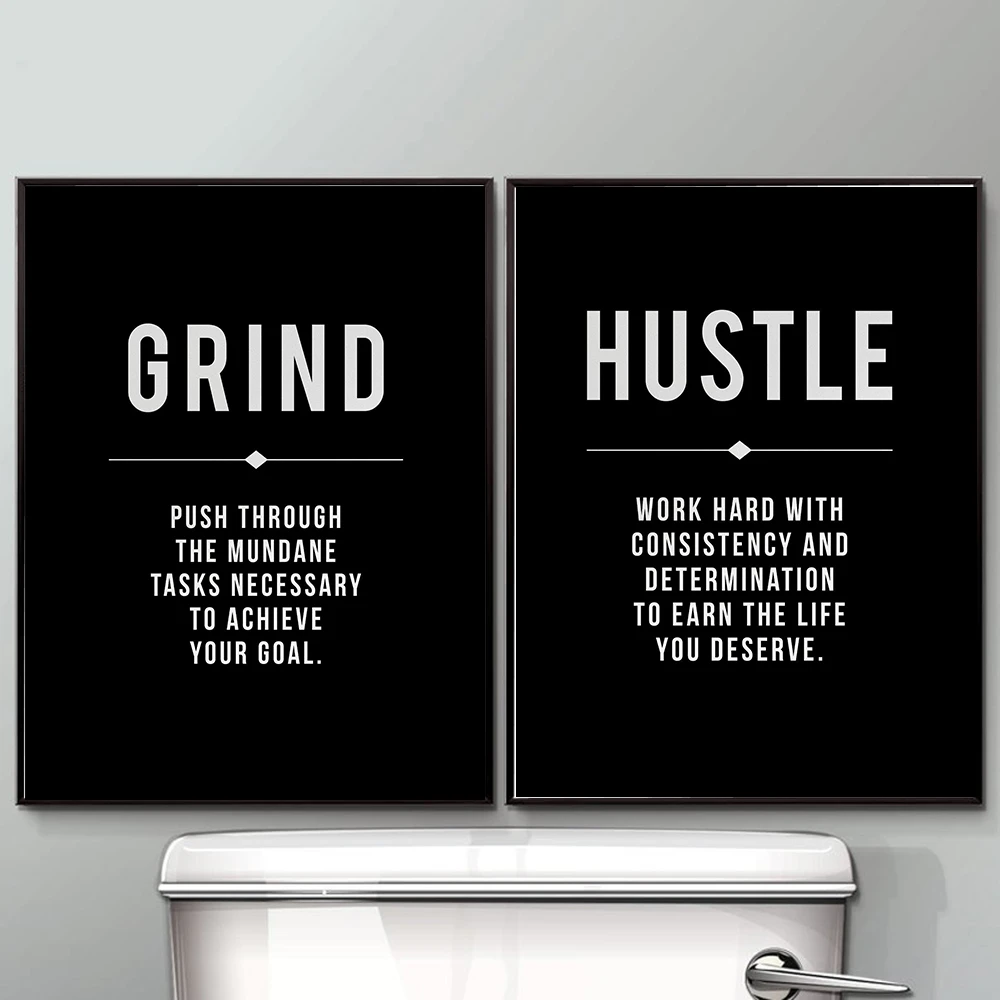 Hustle And Grind Quotes Grind Hustle Execute Quote Wall Art Canvas Prints Office Decor Black White  Modern Art Entrepreneur Motivation Painting Pictures|Painting &  Calligraphy| - Aliexpress