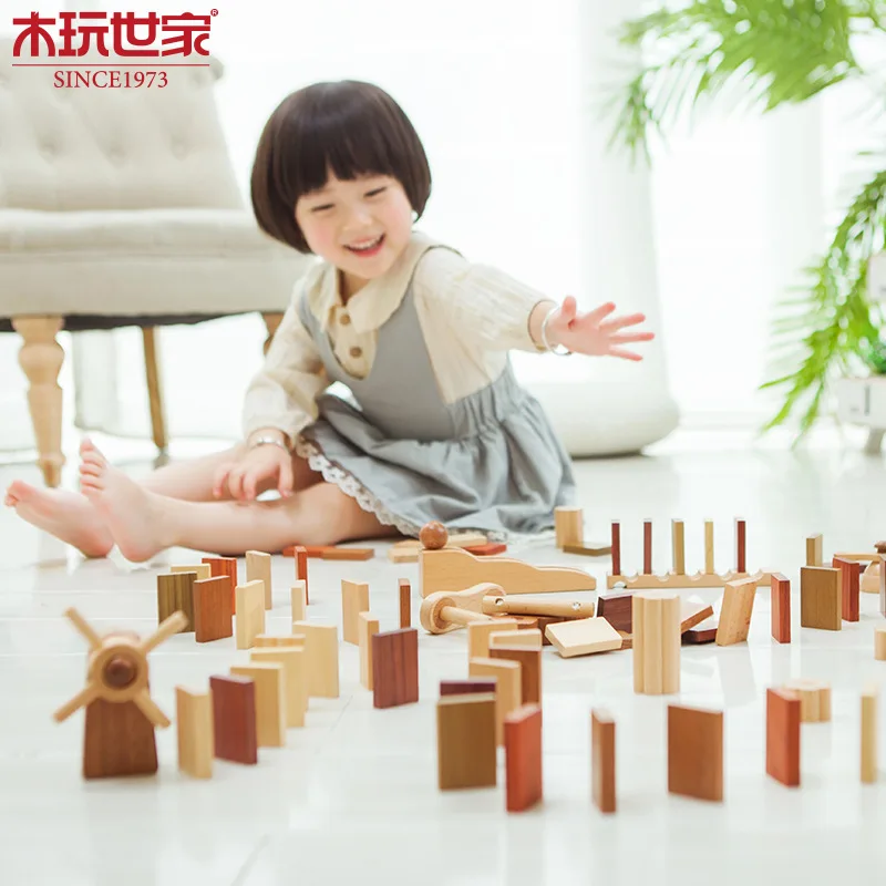 

Muwanshijia Designer Origional Wooden Children Adult Educational Toy Switch Domino Building
