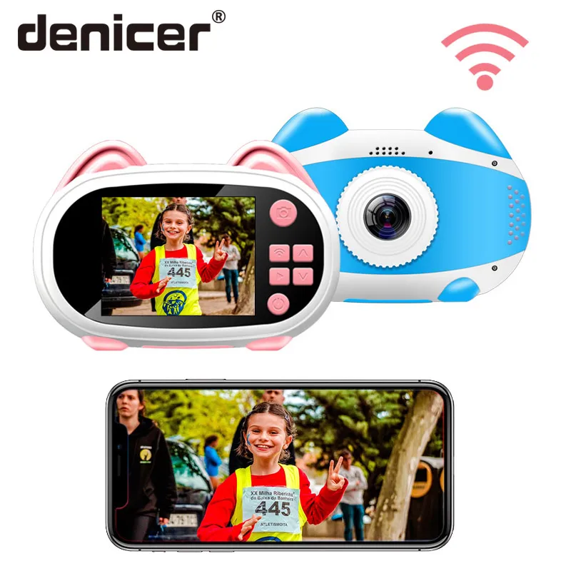 Denicer детская Мини wifi камера детские развивающие игрушки для детей детские подарки подарок на день рождения цифровая камера 1080P видеокамера