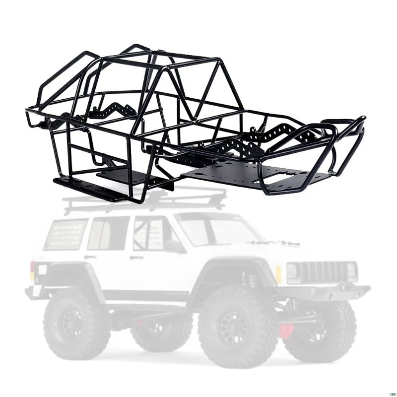 Schwarz Metall рулонная клетка шасси Rahmen Для осевой SCX10II AX90046 1/10 Skala RC Auto feine details und изысканный aussehen