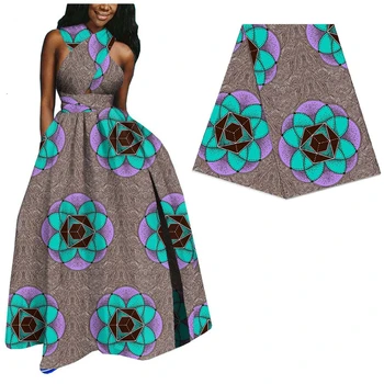 

Big Floral Printed African Real Wax Fabric DIY Sewing Material 6Yards 2020 New Design Ankara Nigerian Real Wax Fabric