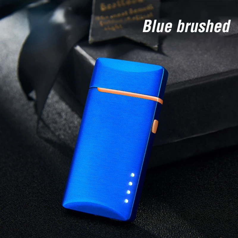 Двойная дуга сигарета с зарядкой от USB Зажигалка Ветрозащитная электрическая плазменная турбо зажигалка Металл новинка электронные гаджеты для мужчин подарок