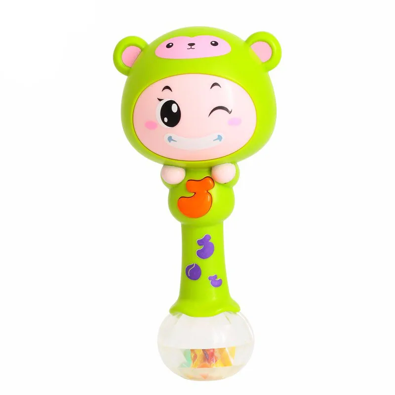 Забавные игрушки 12 животных Стиль 1 шт. Детские красочные пластиковые колокольчики погремушка с музыкальными детские игрушки для новорожденных мальчиков и девочек Подарки