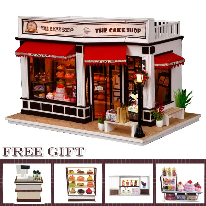K16A CUTEBEE DIY деревянный кукольный домик кукольные домики Миниатюрный Кукольный дом мебель набор Каса Музыка Led игрушки для детей подарок на день рождения K21 - Цвет: K16A
