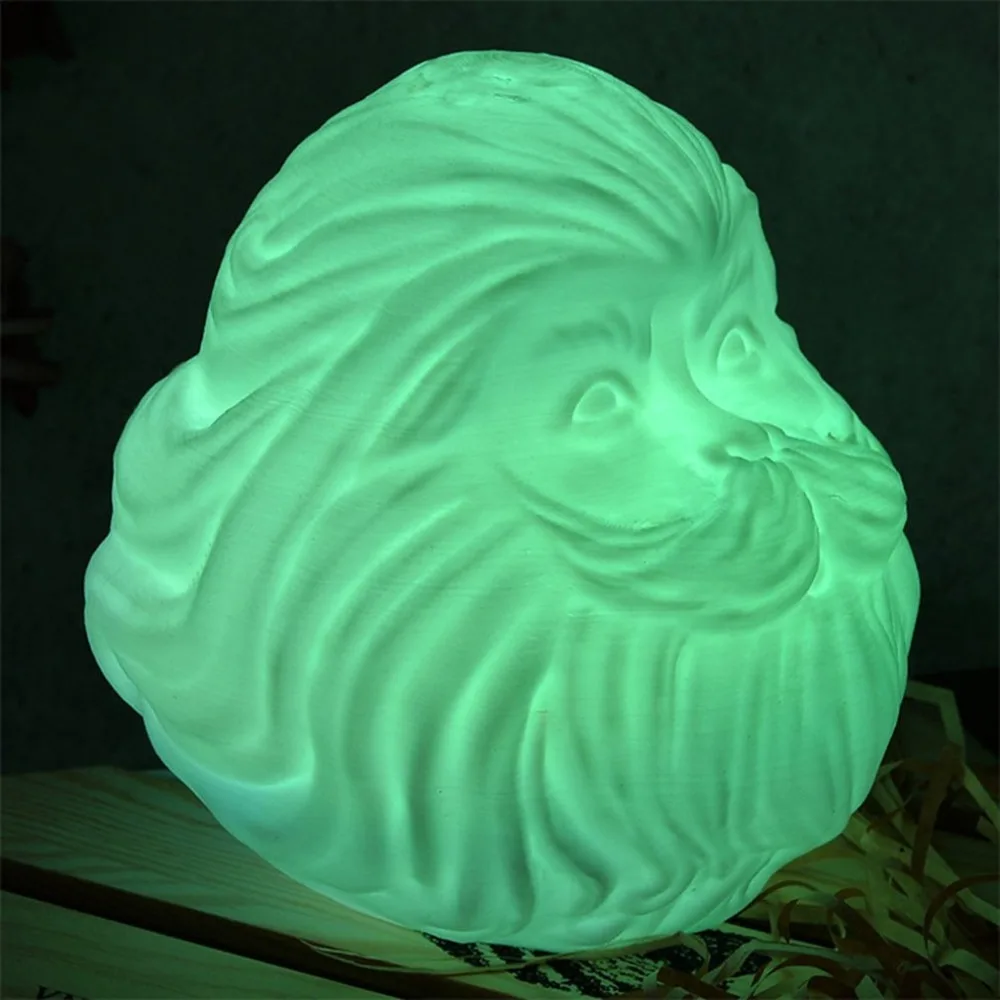 Изысканная Печать Луна свет Led TypeA Луна свет Led зарядка 3d Печатный Луна свет типеа бородатый старый человек