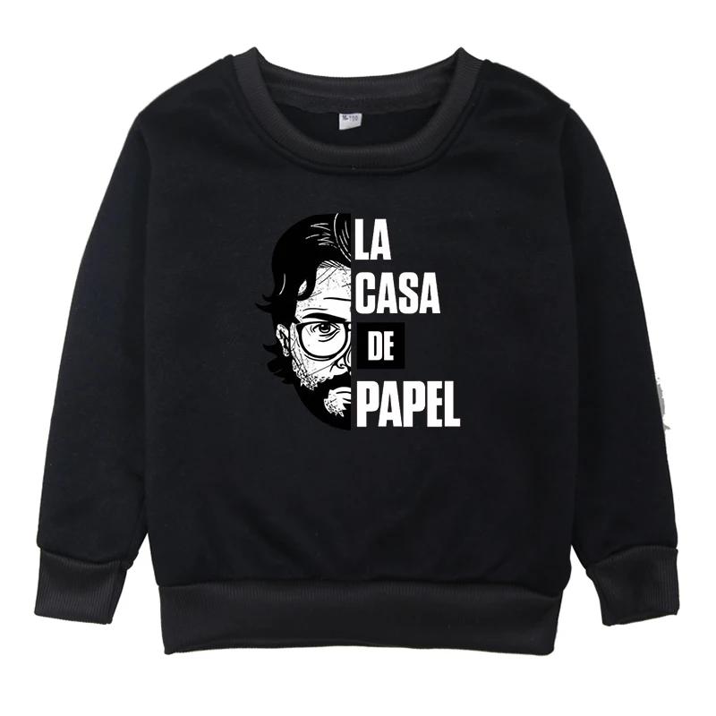 La Casa De Papel/свитер для маленьких девочек; топы; сезон весна-осень; повседневные топы с длинными рукавами; свитер; футболка; свитер; одежда для детей