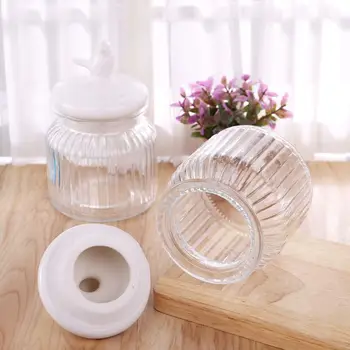 

Nordic Ceramic Glass Candy Jars Sealed Cans Kitchen Food Storage Bottle Spices