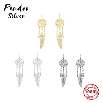 

Pandoo Fashion Charm Sterling Silver Original 1:1 Copy,Dream Catcher Pendant Earrings Luxury Jewelry Gift For Female