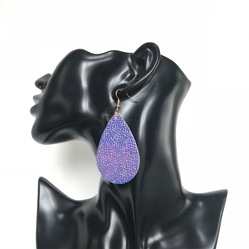 Серьги M & G из искусственной кожи с блестками для женщин Двухсторонние серьги