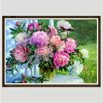 

Creative 3D DIY Diamond Embroidery Flowers Picture of Rhinestones Diamond Painting Cross Stitch Peony Needlework Gift Wall Decor