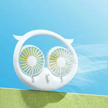 

2020 Portable 1200 Mah USB Fan Neck Fan Rechargeable Small Portable Sports Fan Light Usb Desk Hand Air Conditioner Cooler Nice