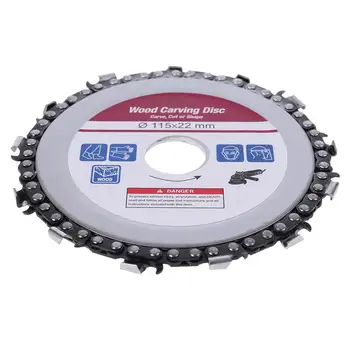 

4.5 inch Grinder Chain Disc Wood Carving Disc Circular Saw Blade and Chain 22 Tooth Fine Shaping Disc for 4-1/2 inch Angle Grind