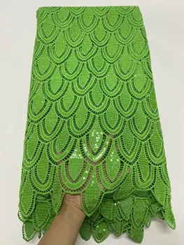 

African Cord Lace Fabric 2020 High Quality Punch Guipure Cord Water Soluble Lace For Nigerian Party Garment Sew