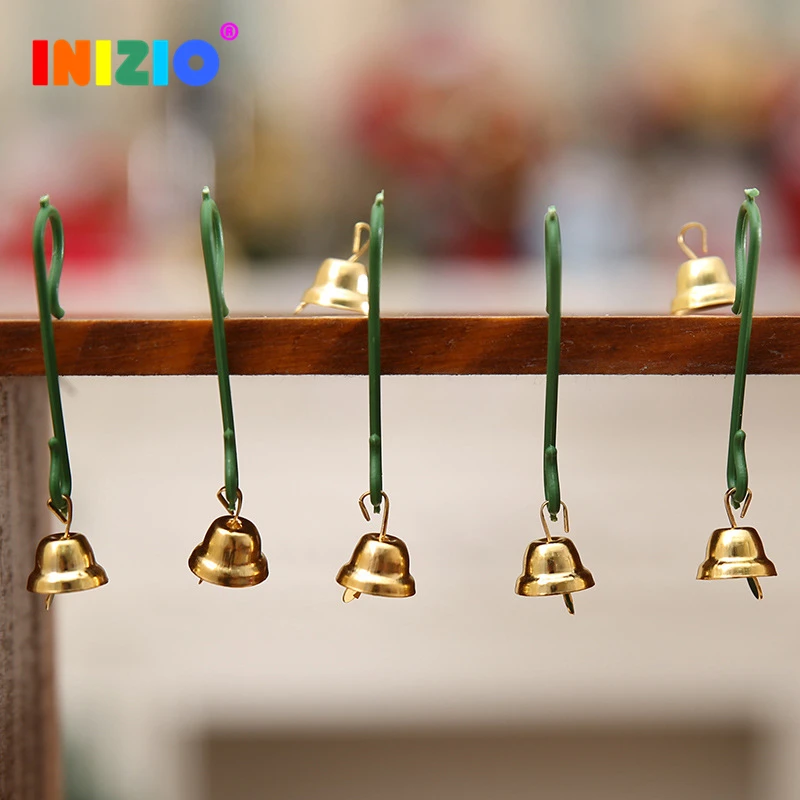 

New Year 2020 Christmas Tree Decoration Christmas Items Gold Small Bell Decorations For Home 1*1cm/20pcs