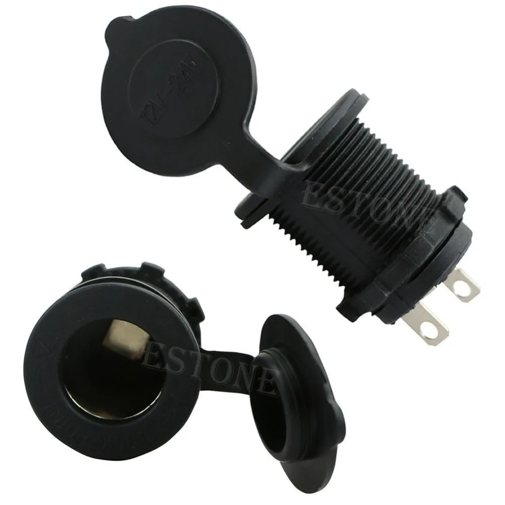 

New Waterproof 12-24 v Accessory Power Socket Car Motorcycle Cigarette Lighter Plug
